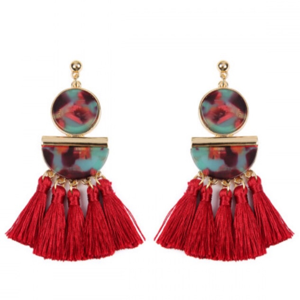 ❗️LAST PAIR❗️Red Tassel Earrings